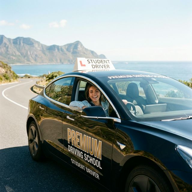 Køreelev og kørelærer ved bilen